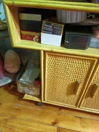 Mueble de caña de Bambú vintage,resistente y funci