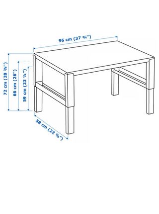 Mesa escritorio IKEA PAHL blanco 96x58 cm