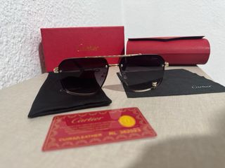 Gafas Cartier Negras y Doradas