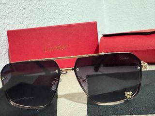 Gafas Cartier Negras y Doradas