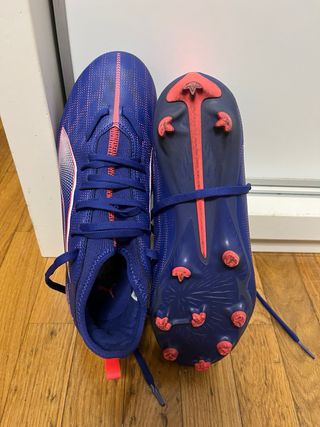 Botas Puma Ultra Niño Azul/Rosa