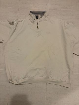 Sudadera BOSS blanca con cremallera