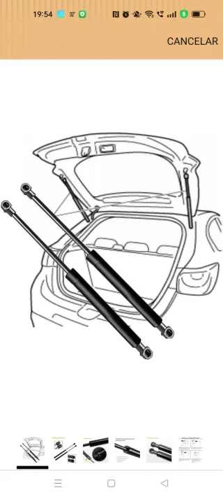 Amortiguador trasero maletero de 50cm