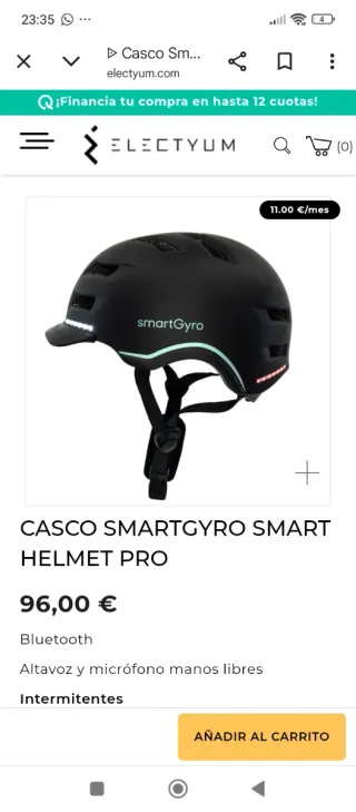 Casco SmartGyro impoluto
