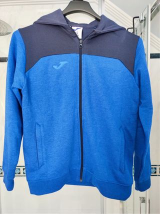 Chaqueta azul marino con capucha - Talla 14 (XS)