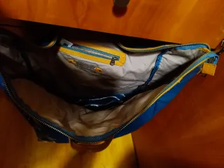 Borsa Diesel lucida blu e marrone