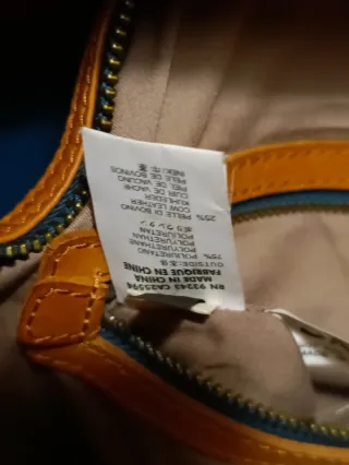 Borsa Diesel lucida blu e marrone