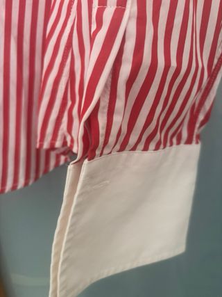 Camisa Carolina Herrera Rayas Roja y Blanca