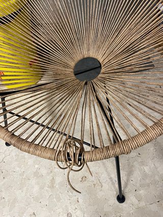 Silla Acapulco Ratán Metal Negra