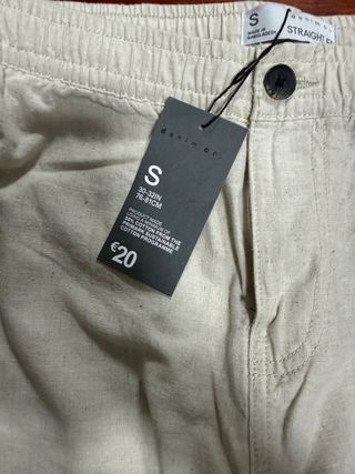 Pantalón Lino Beige Talla S