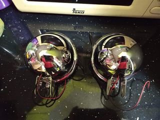 2 Faros Cromados Clásicos Moto