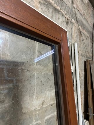Ventana de madera con climalit