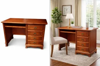 Scrivania in legno massello, come nuova