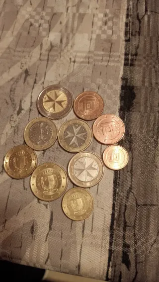 Monedas Malta 2€, 1€, 50c, 20c, 10c, 5c, 1c