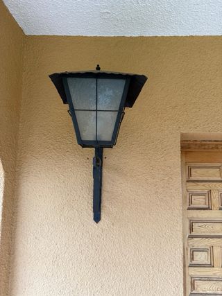 2 Faroles Hierro Forjado Negro