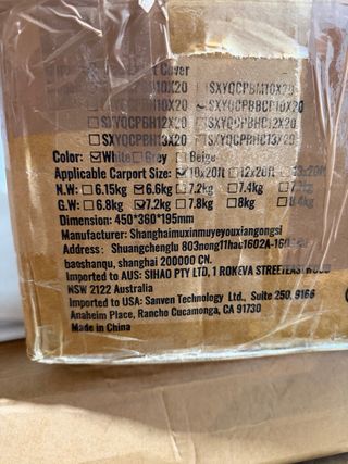 Cubierta VEVOR para Carpa Blanca