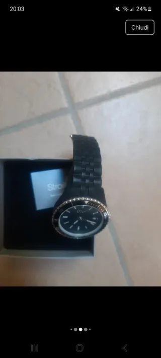 Orologio Stroili Uomo Nero e Oro