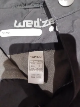 Pantalón niño esquí negro