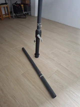 Parasol grande blanco con manivela,280cm diámetro