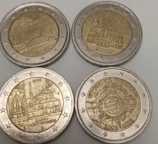 Varias monedas 2 Euros