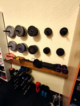 Soportes individuales para discos de pesas (5 ud)