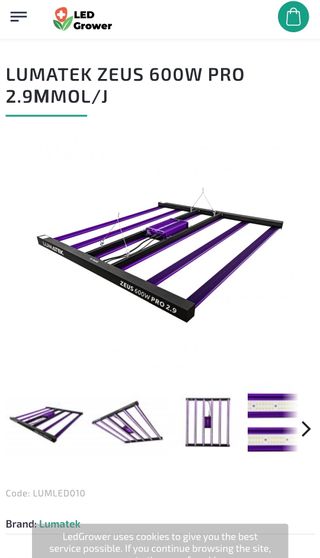 Foco Zeus 600W Pro 2.9 MMOL/J