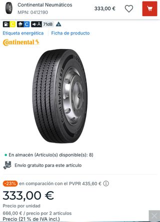 Continental Hybrid LS3 Camión Llanta