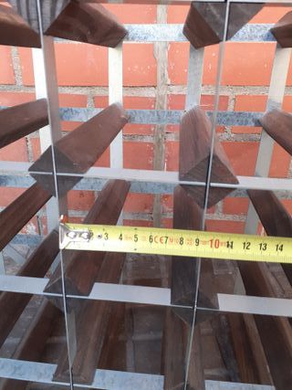 Botellero 24 botellas madera y metal