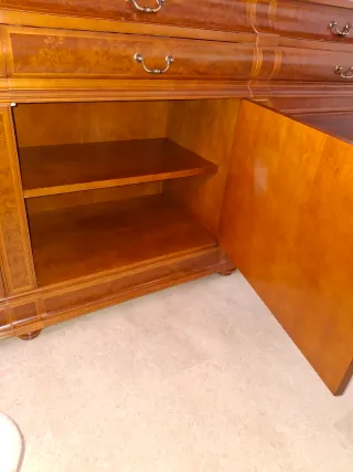 Juego muebles clasicos de madera para salon vintag