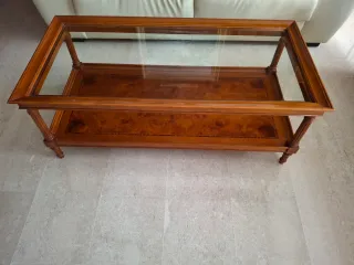 Juego muebles clasicos de madera para salon vintag