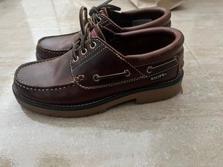Náuticos de piel Snipe marrones