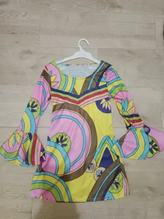 Leggings brillantes azules y rosa