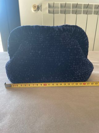 Bolso Clutch Terciopelo Azul Marino