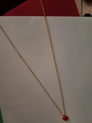 Cadena Corazón Chapada Oro 18k