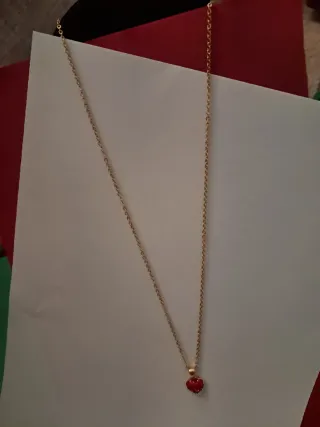 Cadena Corazón Chapada Oro 18k