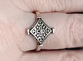 Lote 9 Anillos Plateados Ajustables unos otros no.