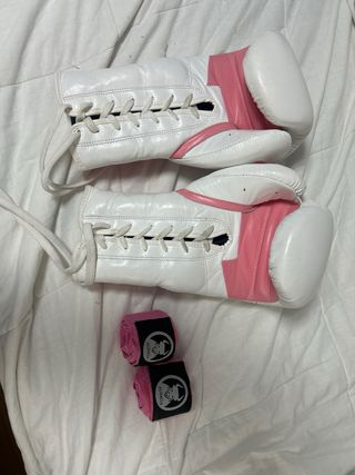 Guantes de Boxeo KRONOS Rosa y Blanco