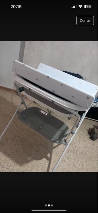 Bañera y cambiador para bebé viene sin el cojin