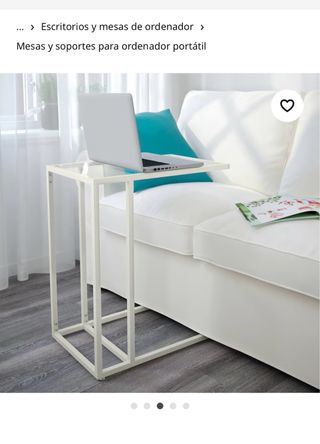 Mesa Auxiliar Cristal y Metal Ikea. VITTSJÖ