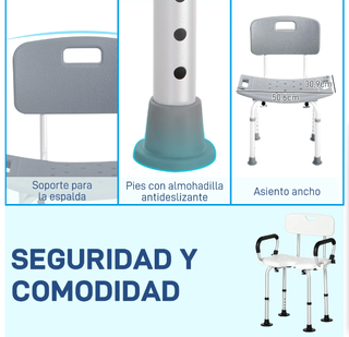 Silla de ducha HOMCOM gris