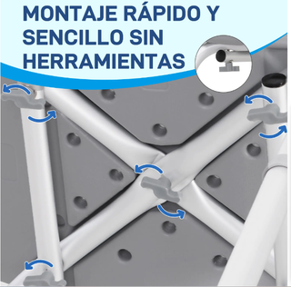 Silla de ducha HOMCOM gris