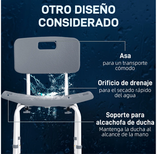 Silla de ducha HOMCOM gris