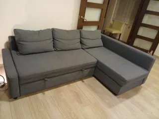 Sofá Cama Gris Tela