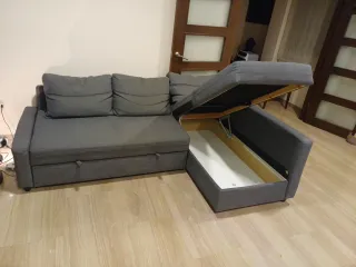 Sofá Cama Gris Tela