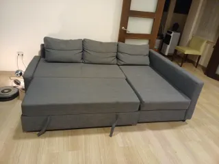 Sofá Cama Gris Tela