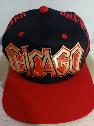 Gorra Chicago Negra y Roja