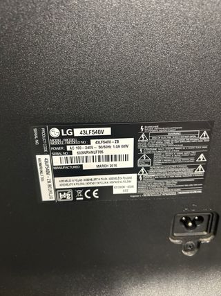 Televisor LG 43 Plata y Negro