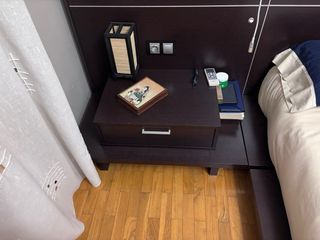 Cama baja tatami wengue con cajoneras