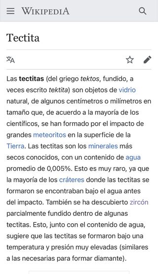 TECTITA Meteorito Colección minerales RBA