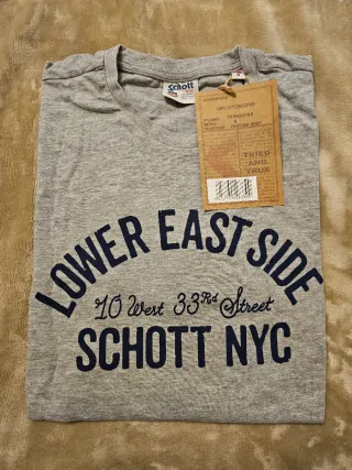 T-shirt SCHOTT NYC Grigio S Nuova
